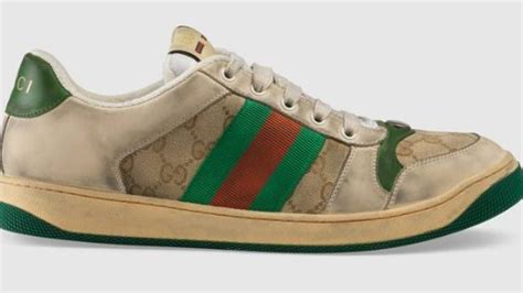 gucci white sneakers dirty|dirty Gucci shoes.